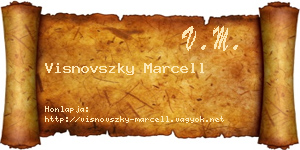 Visnovszky Marcell névjegykártya